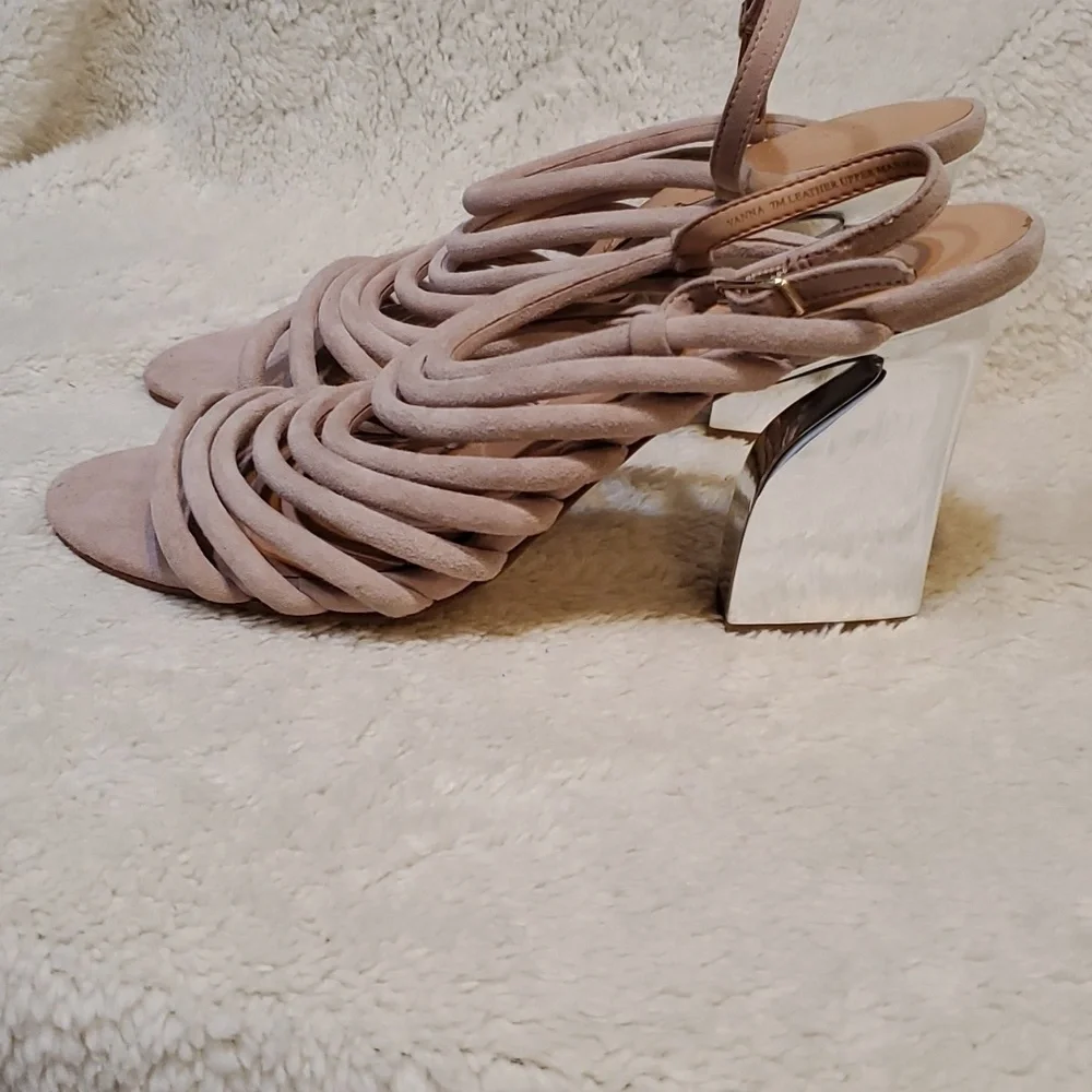 Halston Heritage Vanna Leather Uppers Sandals SZ 7